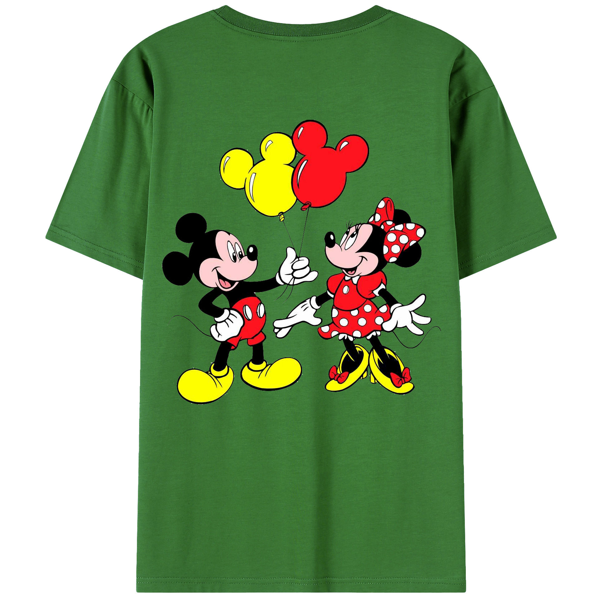 （画像用） ミッキーマウス Mickey Mouse レディース半袖Tシャツ(バックプリント)